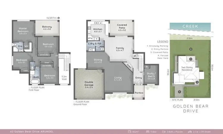 Floorplan of Homely house listing, 62 Golden Bear Drive, Arundel QLD 4214