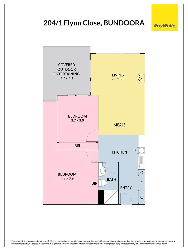 Floorplan of Homely apartment listing, 204/1 Flynn Close, Bundoora VIC 3083