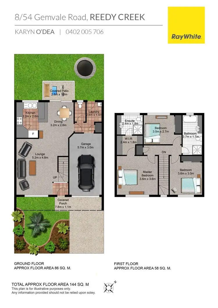 Floorplan of Homely townhouse listing, 8/54 Gemvale Road, Reedy Creek QLD 4227