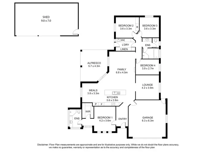 Floorplan of Homely house listing, 6 Rosemont Place, Mount Gambier SA 5290