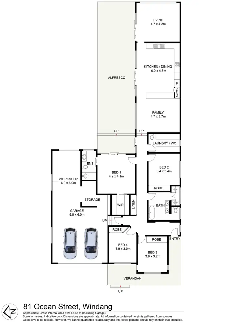 Floorplan of Homely house listing, 81 Ocean Street, Windang NSW 2528