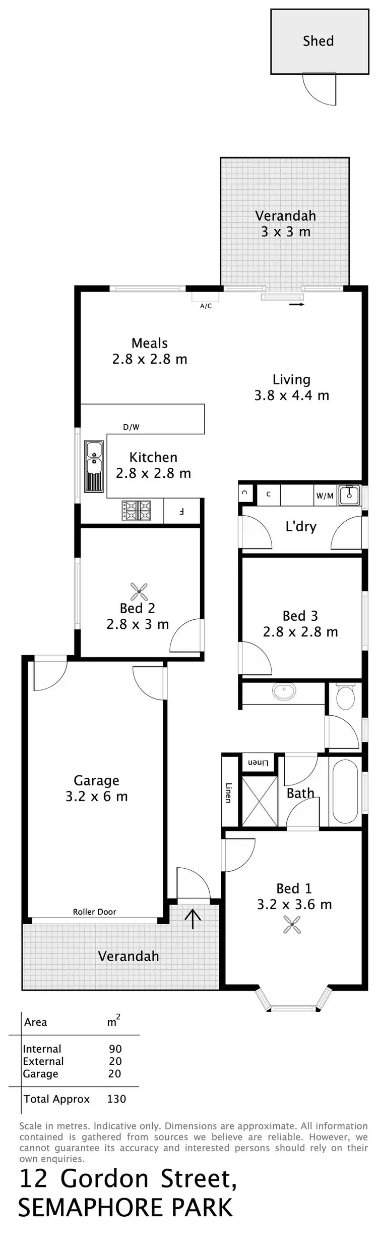 Floorplan of Homely house listing, 12 Gordon Street, Semaphore Park SA 5019