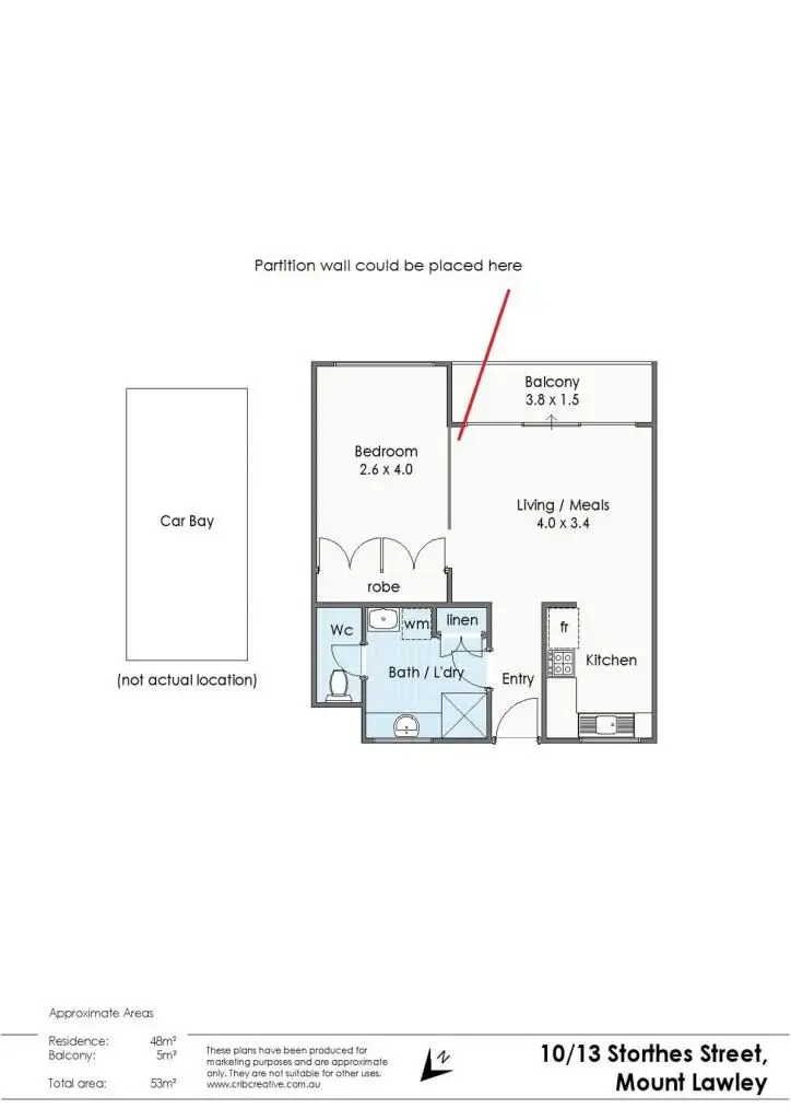 Floorplan of Homely apartment listing, 10/13 Storthes Street, Mount Lawley WA 6050