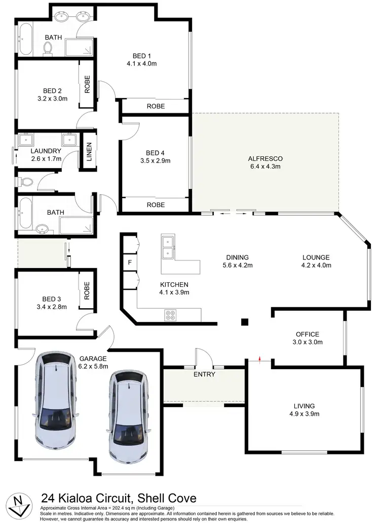 Floorplan of Homely house listing, 24 Kialoa Circuit, Shell Cove NSW 2529