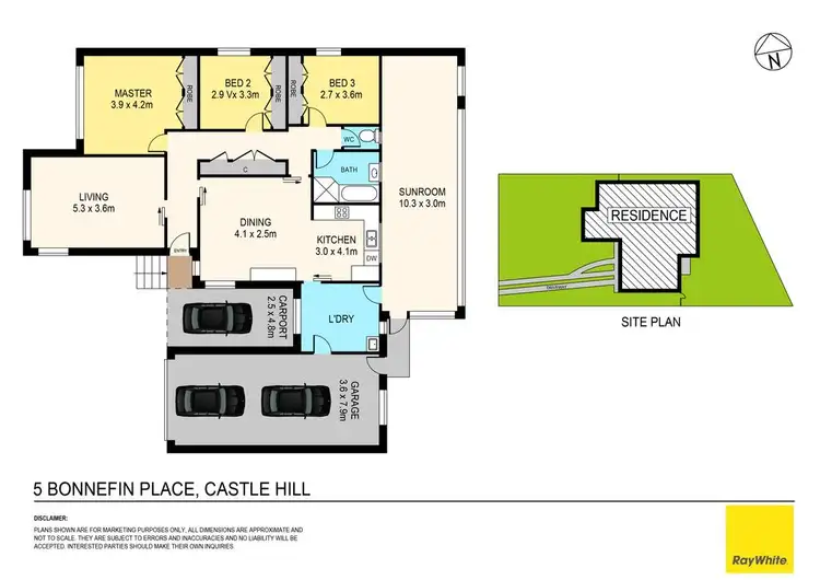 Floorplan of Homely house listing, 5 Bonnefin Place, Castle Hill NSW 2154