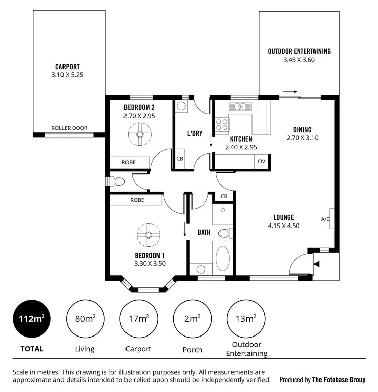 Floorplan of Homely unit listing, 2/15 Dunrobin Road, Hove SA 5048