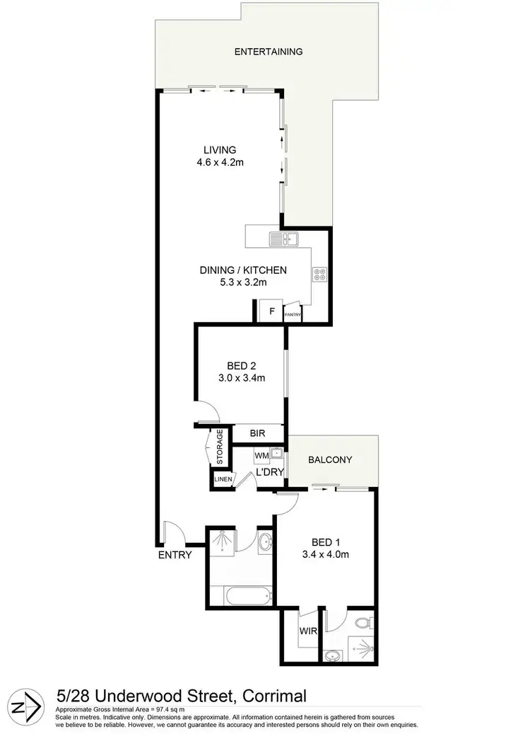 Floorplan of Homely unit listing, 5/28 Underwood Street, Corrimal NSW 2518