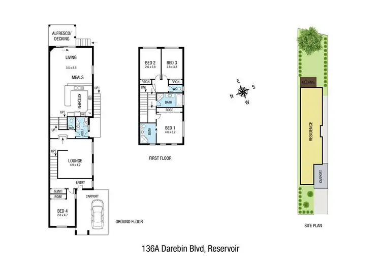 Floorplan of Homely house listing, 136A Darebin Boulevard, Reservoir VIC 3073