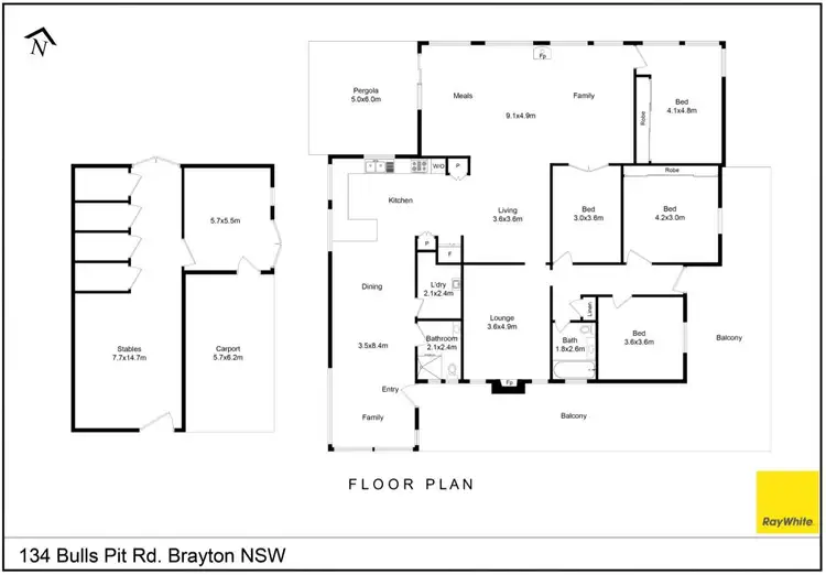 Floorplan of Homely rural property listing, 134 Bulls Pit Road, Marulan NSW 2579