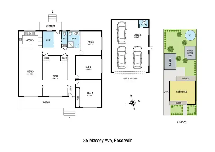 Floorplan of Homely house listing, 85 Massey Avenue, Reservoir VIC 3073