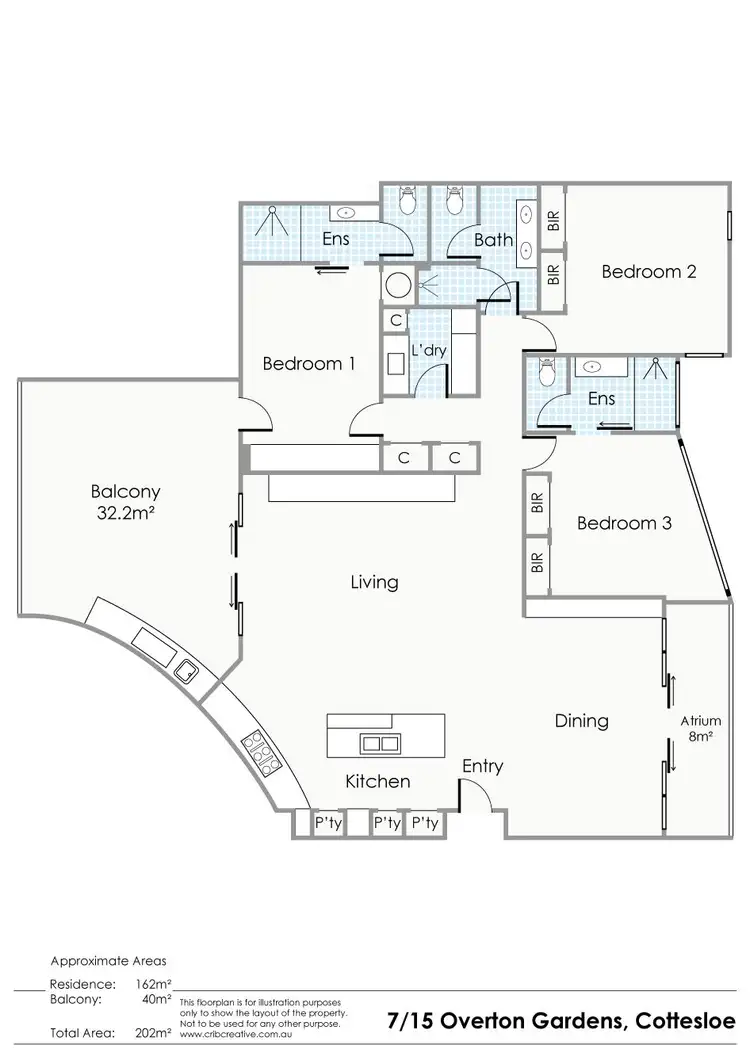 Floorplan of Homely apartment listing, 7/15 Overton Gardens, Cottesloe WA 6011