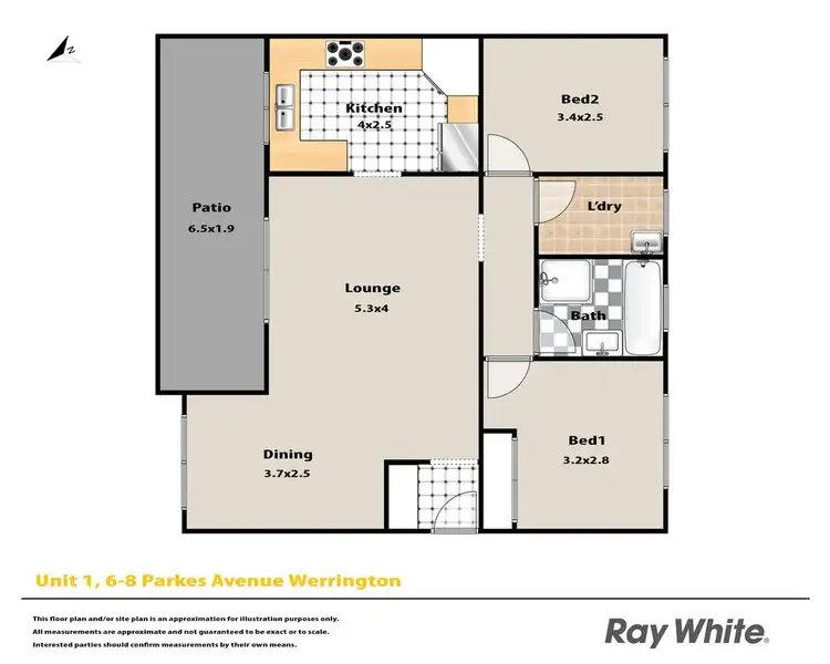 Floorplan of Homely unit listing, 1/6-8 Parkes Avenue, Werrington NSW 2747