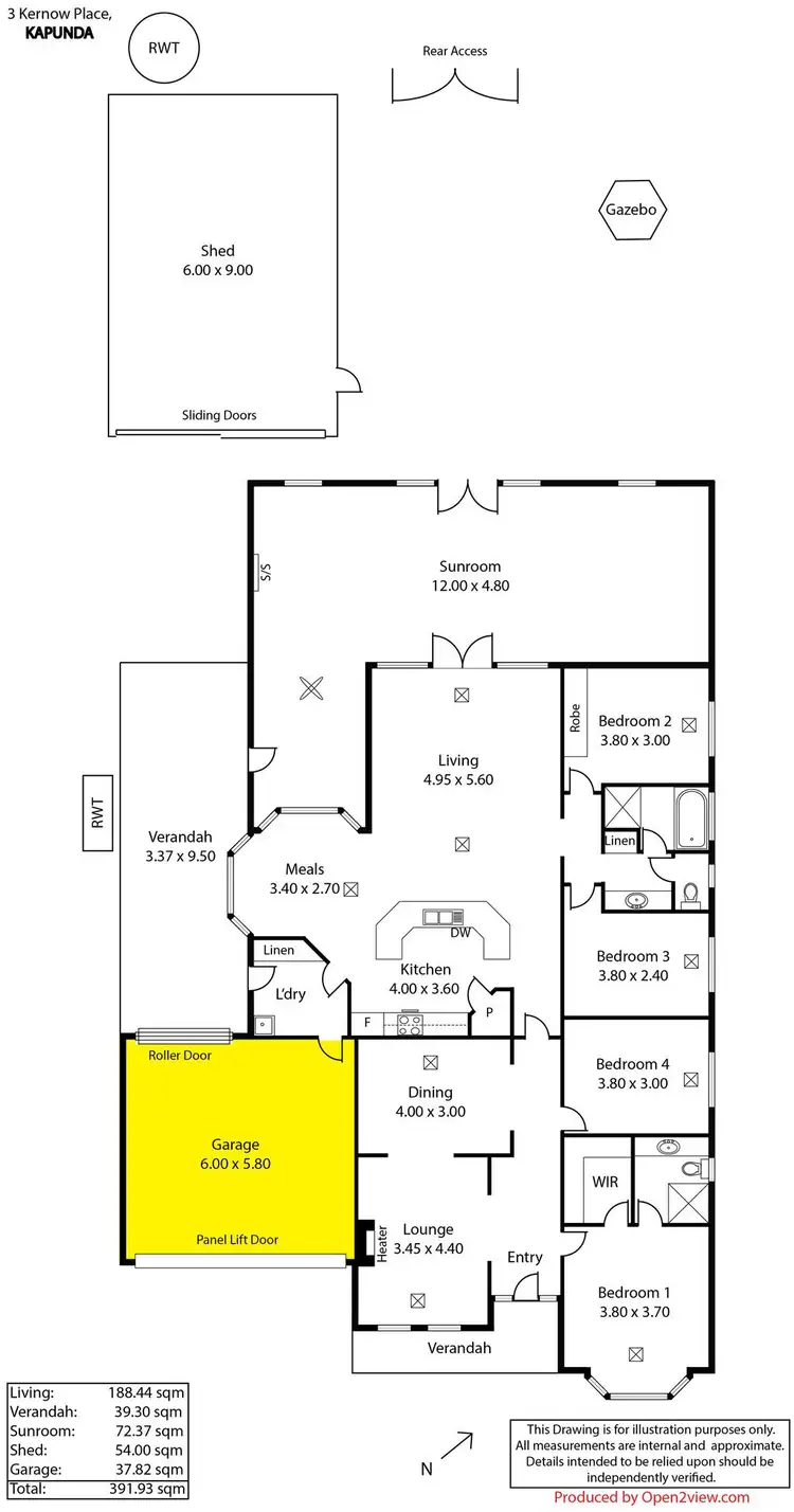 Floorplan of Homely house listing, 3 Kernow Place, Kapunda SA 5373
