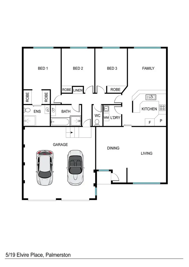 Floorplan of Homely house listing, 5/19 Elvire Place, Palmerston ACT 2913