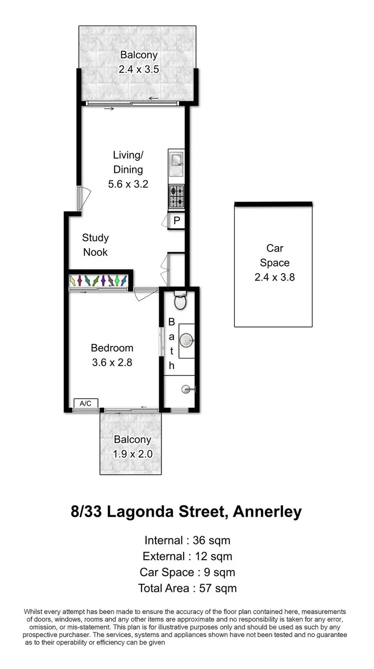 Floorplan of Homely unit listing, 8/33 Lagonda Street, Annerley QLD 4103