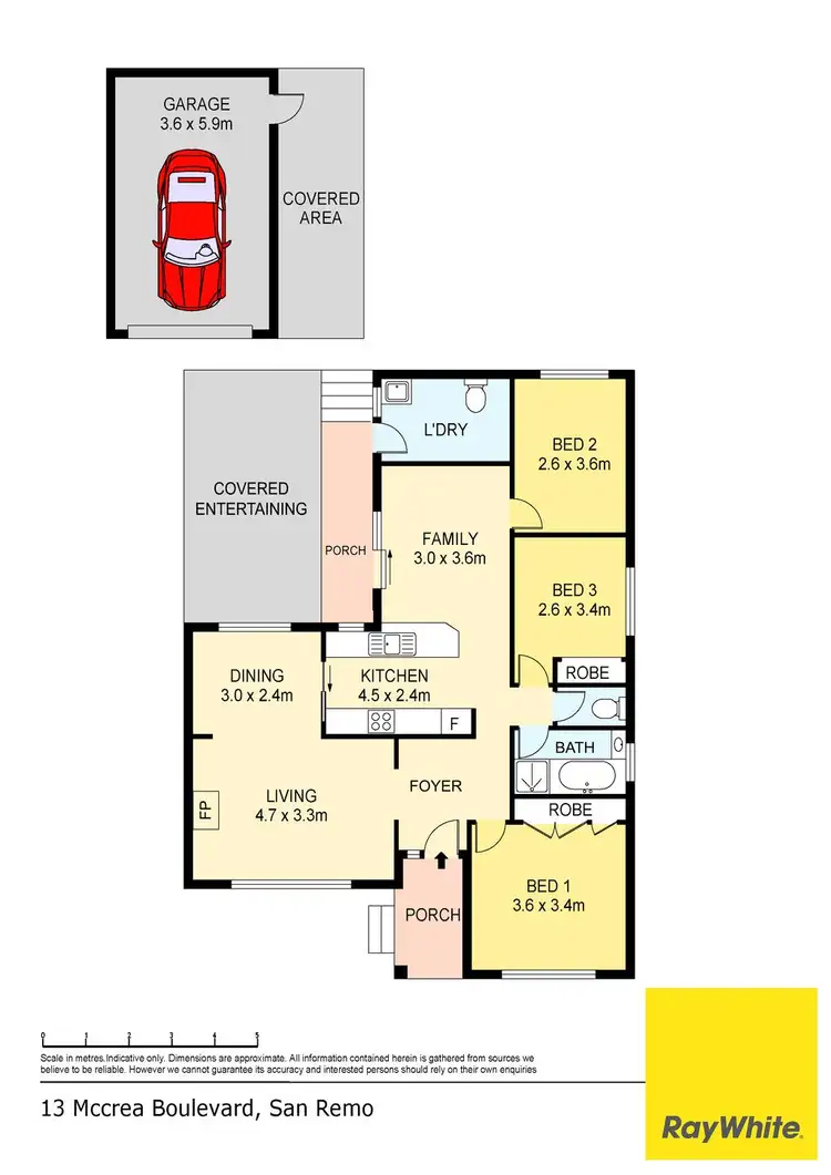 Floorplan of Homely house listing, 13 McCrea Boulevard, San Remo NSW 2262