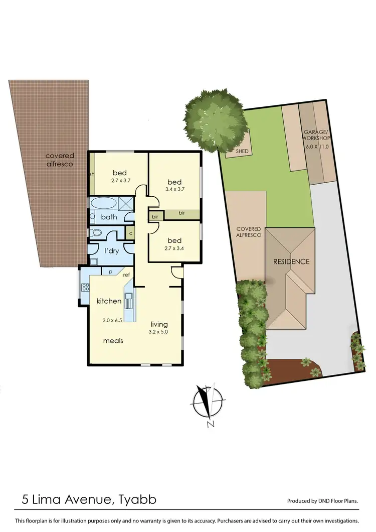 Floorplan of Homely house listing, 5 Lima Avenue, Tyabb VIC 3913