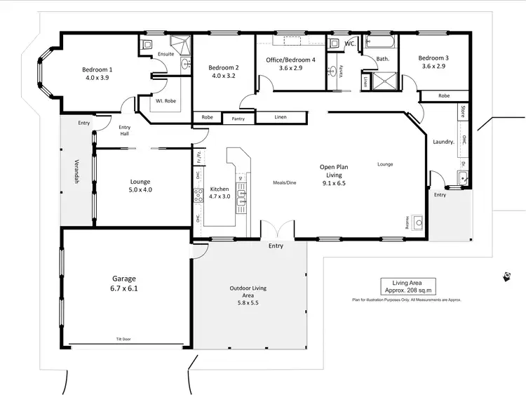 Floorplan of Homely house listing, 9 Keith Payne Court, Loxton SA 5333