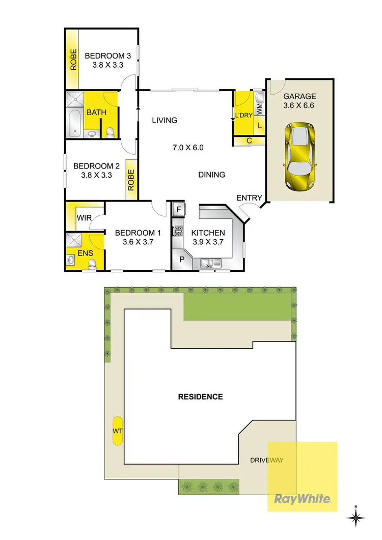 Floorplan of Homely townhouse listing, 2/16 Donald Street, Belmont VIC 3216