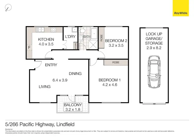 Floorplan of Homely unit listing, 5/266 Pacific Highway, Lindfield NSW 2070