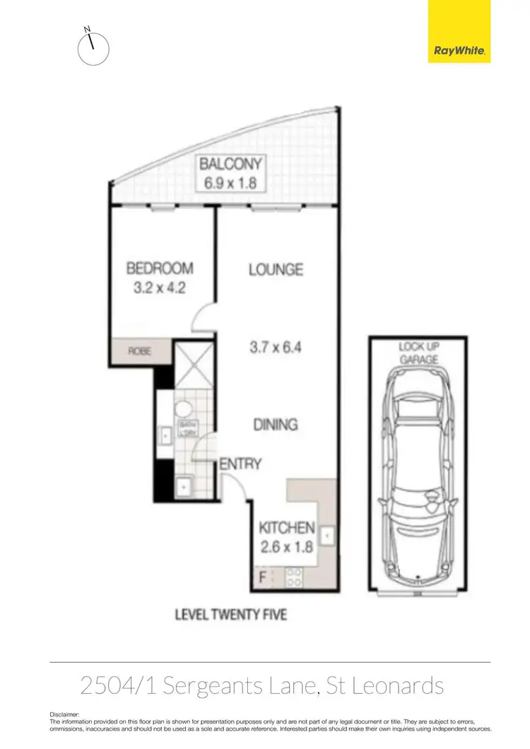 Floorplan of Homely unit listing, 2504/1 Sergeants Lane, St Leonards NSW 2065