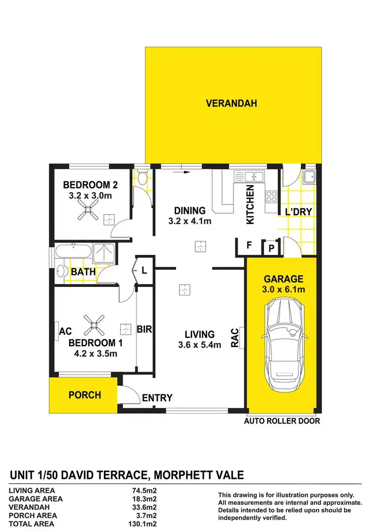 Floorplan of Homely unit listing, 1/50 David Terrace, Morphett Vale SA 5162