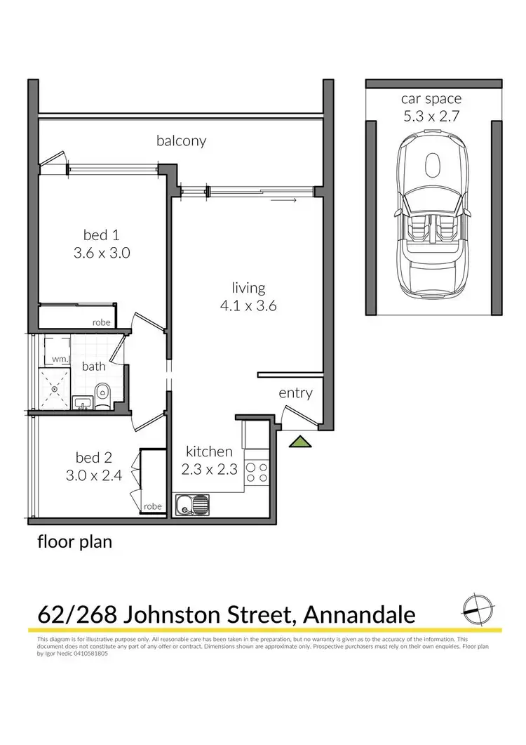 Floorplan of Homely apartment listing, 62/268 Johnston Street, Annandale NSW 2038