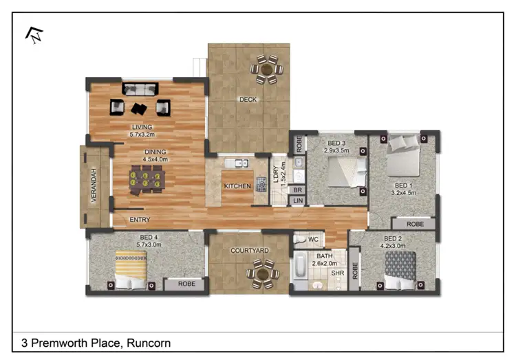 Floorplan of Homely house listing, 3 Premworth Place, Runcorn QLD 4113