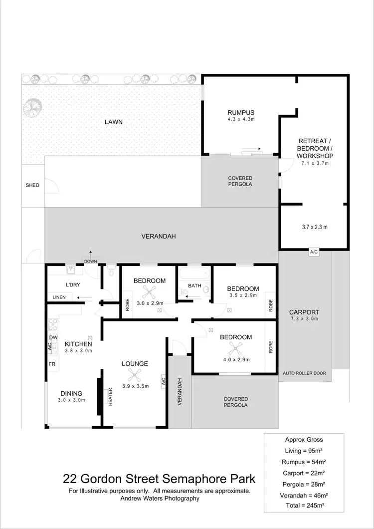 Floorplan of Homely house listing, 22 Gordon Street, Semaphore Park SA 5019