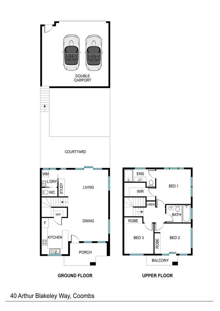 Floorplan of Homely terrace listing, 40 Arthur Blakeley Way, Coombs ACT 2611