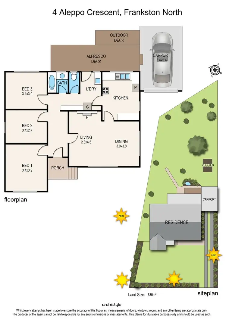 Floorplan of Homely house listing, 4 Aleppo Crescent, Frankston North VIC 3200
