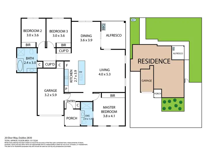 Floorplan of Homely house listing, 20 Ebor Way, Dubbo NSW 2830