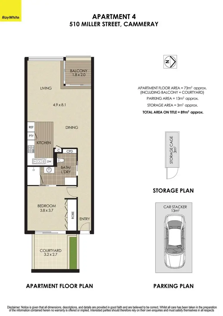 Floorplan of Homely apartment listing, 4/510 Miller Street, Cammeray NSW 2062