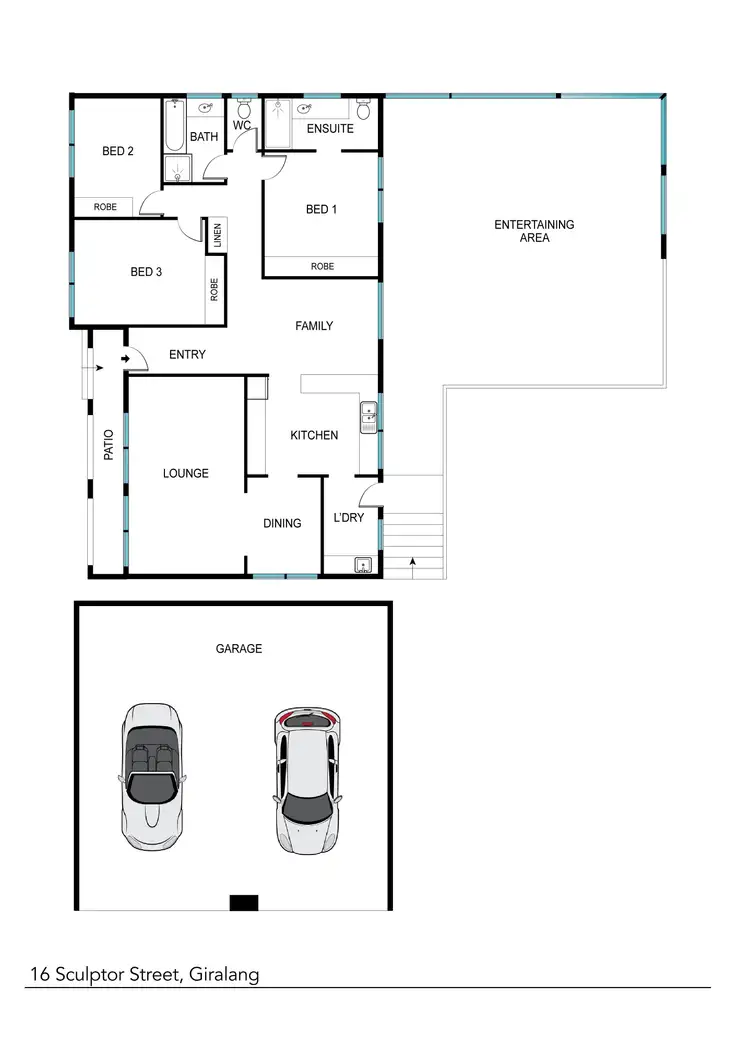 Floorplan of Homely house listing, 16 Sculptor Street, Giralang ACT 2617