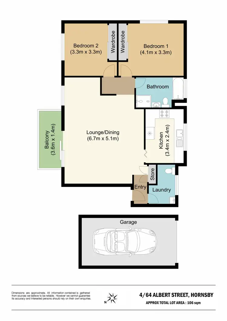 Floorplan of Homely unit listing, 4/64 Albert Street, Hornsby NSW 2077