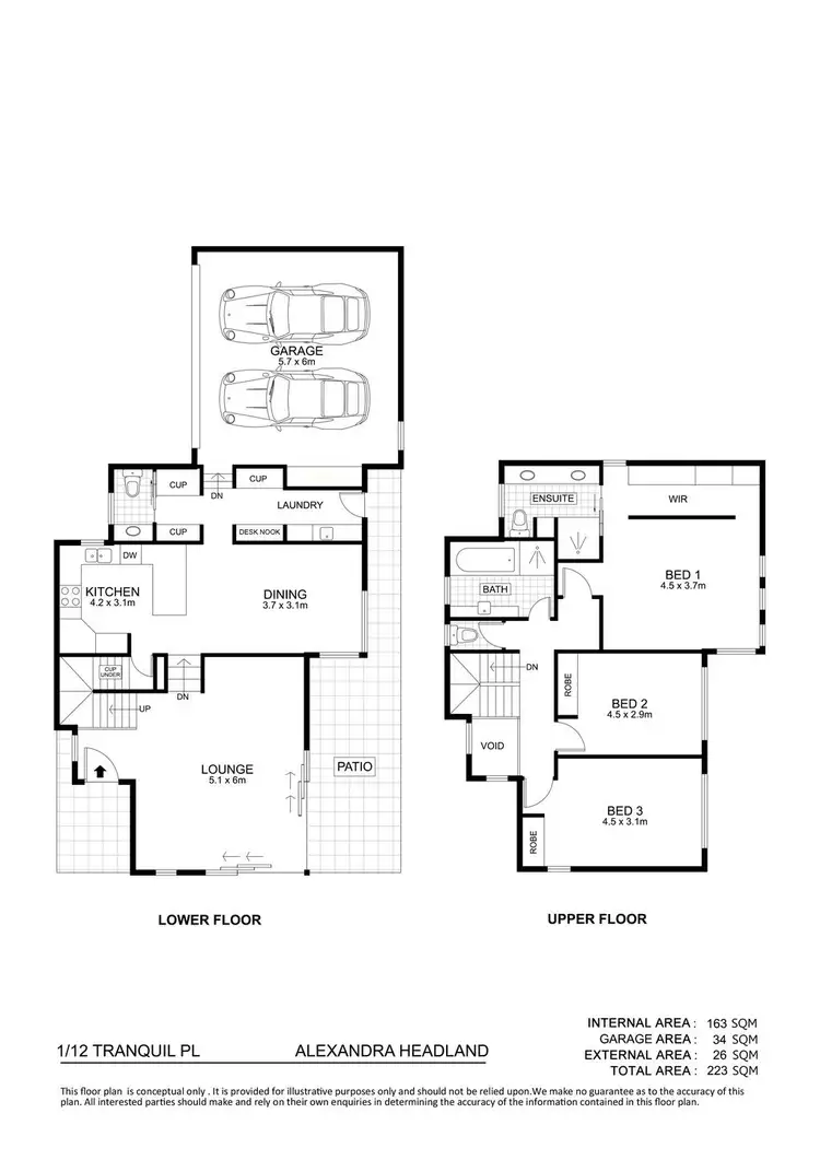 Floorplan of Homely house listing, 1/12 Tranquil Place, Alexandra Headland QLD 4572