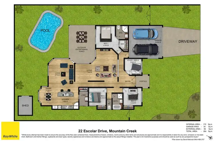 Floorplan of Homely house listing, 22 Escolar Drive, Mountain Creek QLD 4557