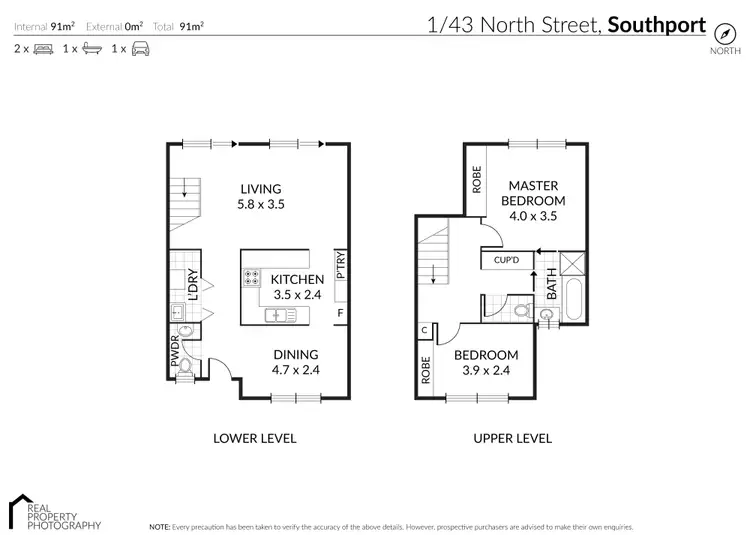 Floorplan of Homely unit listing, 1/43 North Street, Southport QLD 4215
