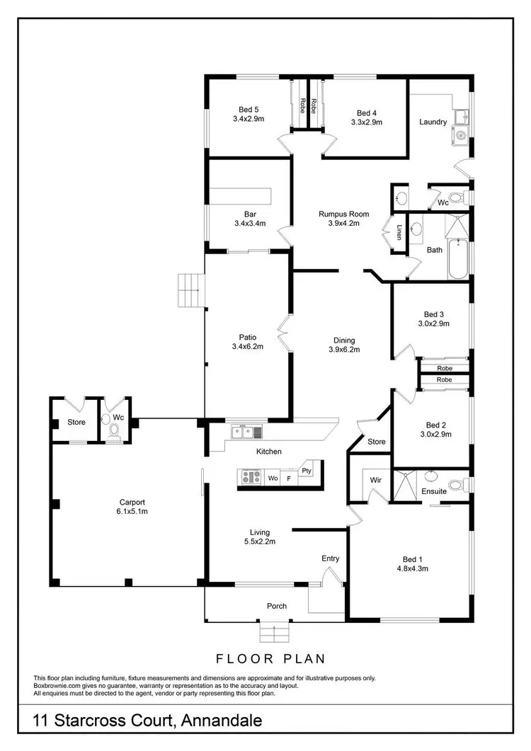 Floorplan of Homely house listing, 11 Starcross Court, Annandale QLD 4814