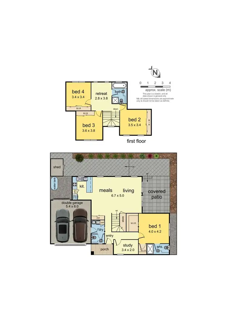 Floorplan of Homely townhouse listing, 2/23 Roberts Avenue, Mulgrave VIC 3170
