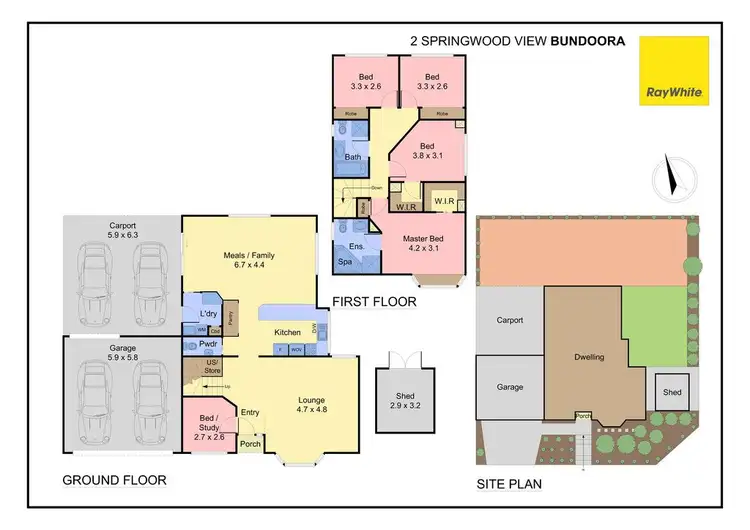 Floorplan of Homely house listing, 2 Springwood View, Bundoora VIC 3083