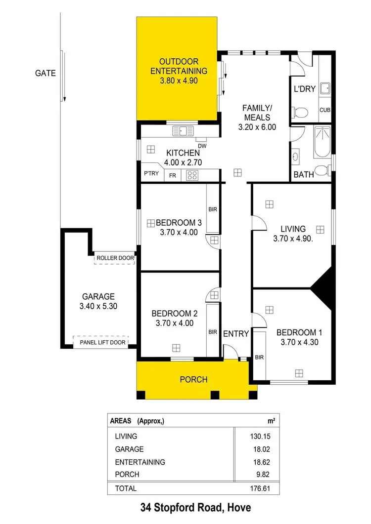 Floorplan of Homely house listing, 34 Stopford Road, Hove SA 5048