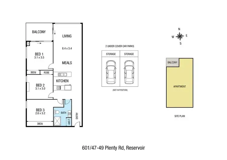 Floorplan of Homely apartment listing, 601/47-49 Plenty Road, Preston VIC 3072