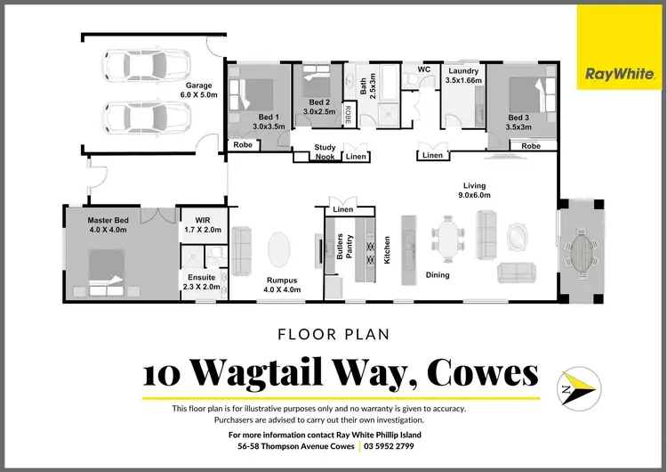 Floorplan of Homely house listing, 10 Wagtail Way, Cowes VIC 3922