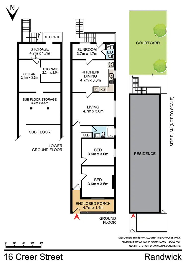 Floorplan of Homely house listing, 16 Creer Street, Randwick NSW 2031