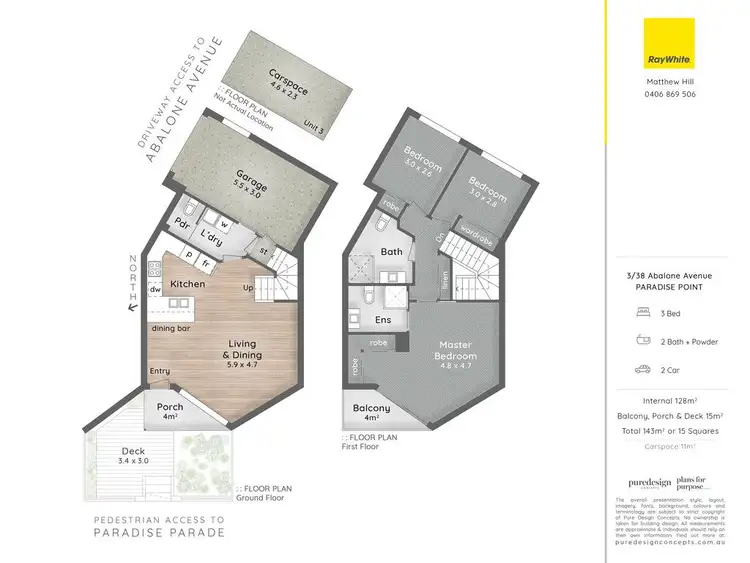 Floorplan of Homely townhouse listing, 3/38 Abalone Avenue, Paradise Point QLD 4216