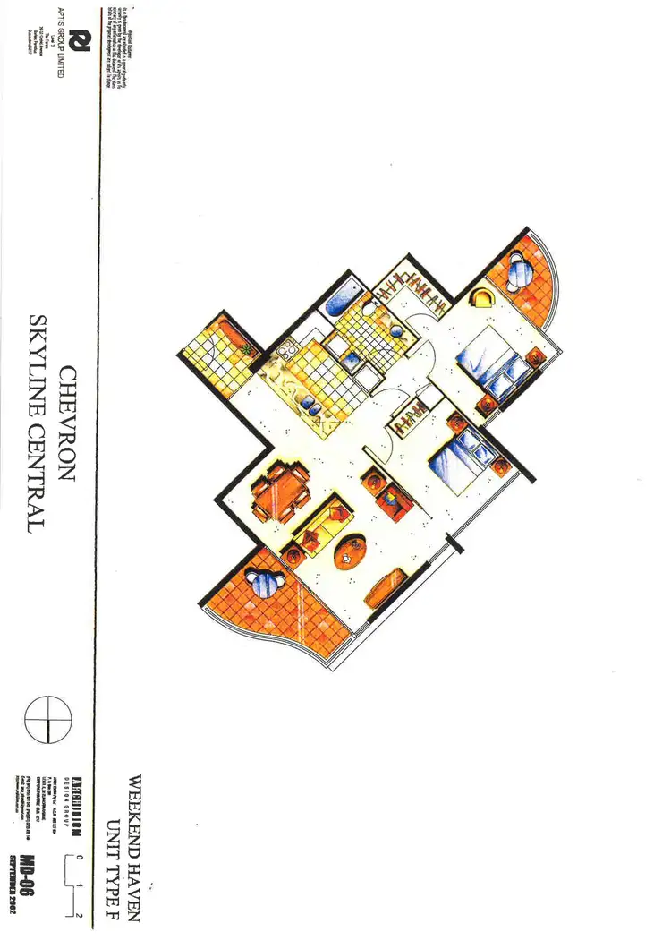 Floorplan of Homely apartment listing, 3172/23 Ferny Avenue, Surfers Paradise QLD 4217