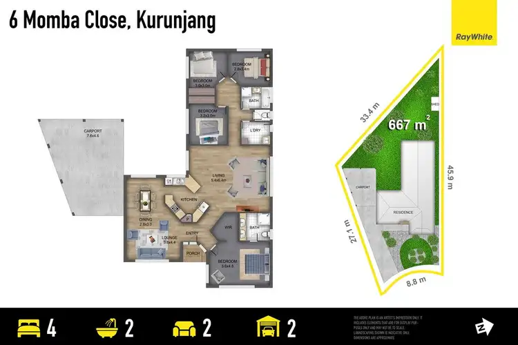 Floorplan of Homely house listing, 6 Momba Close, Kurunjang VIC 3337