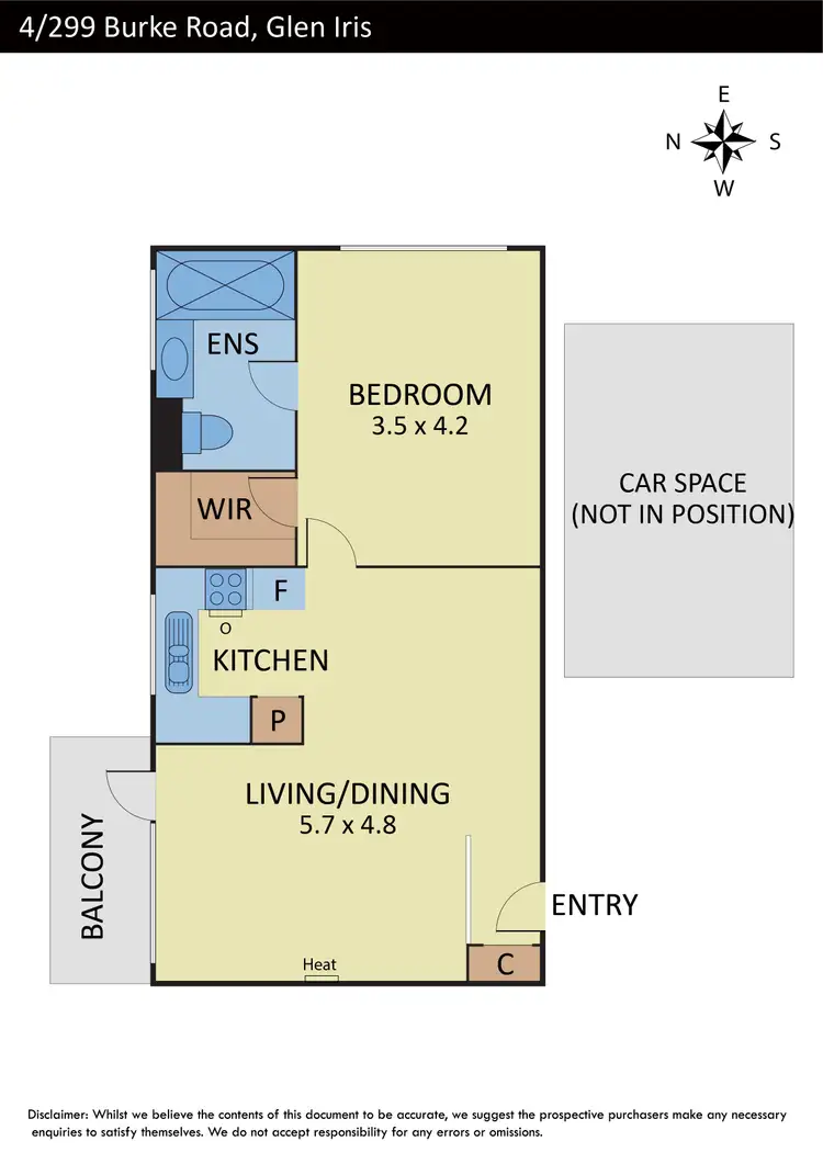Floorplan of Homely apartment listing, 4/299 Burke Road, Glen Iris VIC 3146