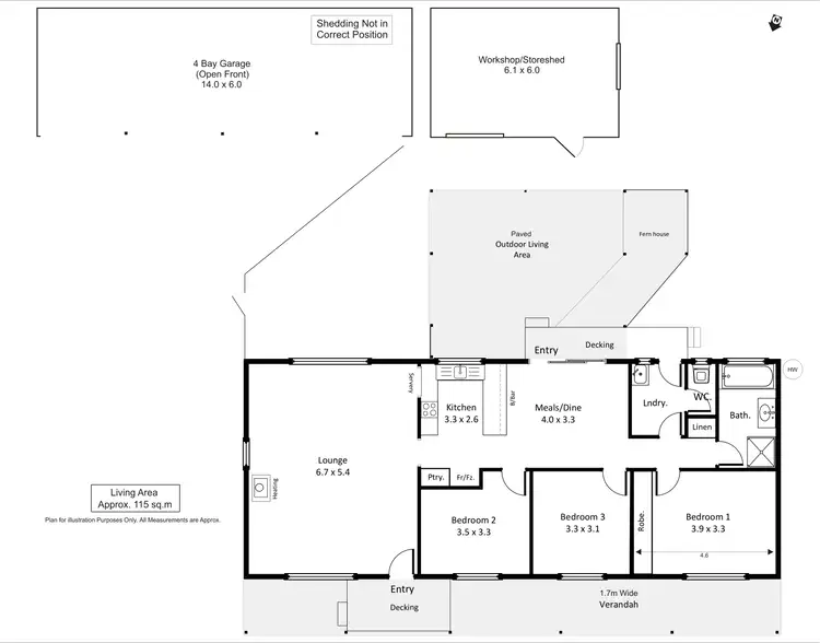 Floorplan of Homely house listing, 397 Lyrup Main Road, Lyrup SA 5343